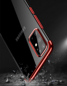 Прозрачен силиконов гръб с цветен кант Clear Color - Samsung Galaxy A72 черен - Img 9