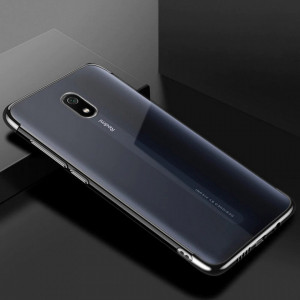 Прозрачен силиконов гръб с цветен кант Clear Color - Xiaomi Redmi 8A черен - Img 2