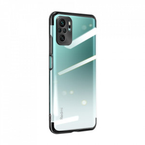 Прозрачен силиконов гръб с цветен кант Clear Color - Xiaomi Redmi Note 10 5G / Poco M3 Pro / M3 Pro 5G черен - Img 1