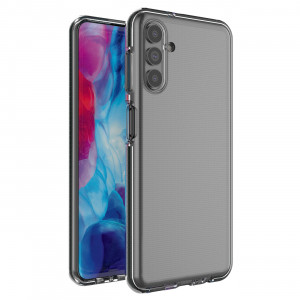 Прозрачен силиконов гръб с цветен кант Spring - Samsung Galaxy A13 5G черен - Img 1