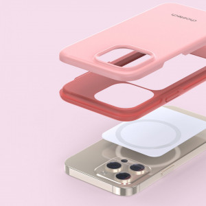 Противоударен гръб CHOETECH MFM Anti-drop MagSafe - iPhone 13 Pro розов - Img 10