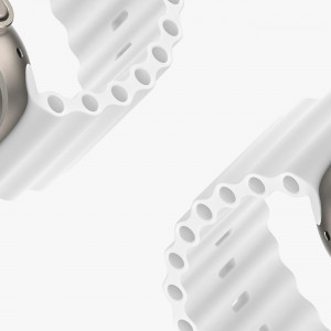 Силиконова каишка Dux Ducis OceanWave - Apple Watch 41mm Series 9 / 41mm Series 8 / 41mm Series 7 / 40mm Series 6 / 40mm SE / 40mm Series 5 / 40mm Series 4 / 38mm Series 3 / 38mm Series 2 / 38mm (1st gen) White - Img 6