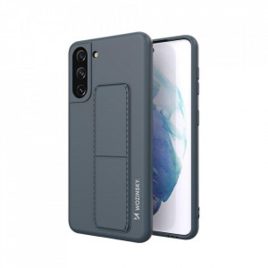 Силиконов гръб със стойка WOZINSKY Kickstand - Samsung Galaxy S21+ 5G тъмносин - Img 1
