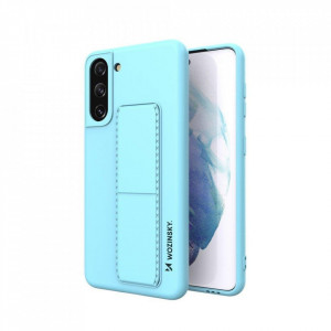 Силиконов гръб със стойка WOZINSKY Kickstand - Samsung Galaxy S21+ 5G светлосин - Img 2