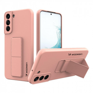 Силиконов гръб със стойка WOZINSKY Kickstand - Samsung Galaxy S22+ розов - Img 1