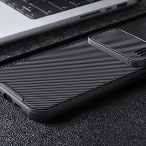 Силиконов гръб с подвижно покритие за камерата NILLKIN CamShield S - iPhone 14 Pro Max зелен - Img 8