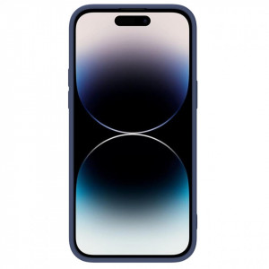 Силиконов гръб с подвижно покритие за камерата NILLKIN CamShield MagSafe - iPhone 14 Pro Max син - Img 2