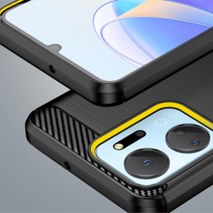 Силиконов гръб Carbon - Honor Play 40 Plus / Honor X7a черен - Img 6