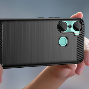 Силиконов гръб Carbon - Infinix Hot 12 Pro черен - Img 5