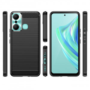 Силиконов гръб Carbon - Infinix Hot 20 Play черен - Img 2