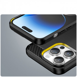 Силиконов гръб Carbon - iPhone 14 Pro черен - Img 6