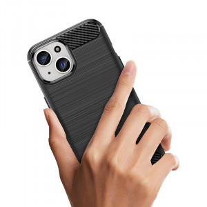 Силиконов гръб Carbon - iPhone 15 син - Img 4