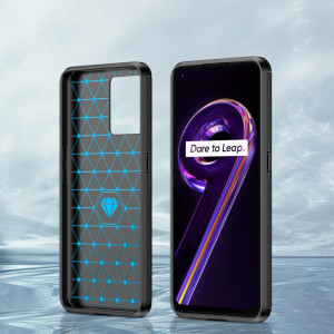 Силиконов гръб Carbon - Realme 9 / 9 Pro+ черен - Img 3