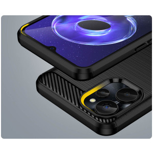 Силиконов гръб Carbon - Realme 9i 5G / 10 5G черен - Img 7