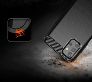Силиконов гръб Carbon - Samsung Galaxy A32 5G черен - Img 4