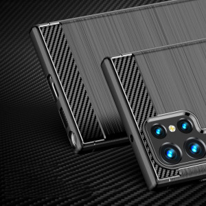 Силиконов гръб Carbon - Samsung Galaxy S23 Ultra черен - Img 3