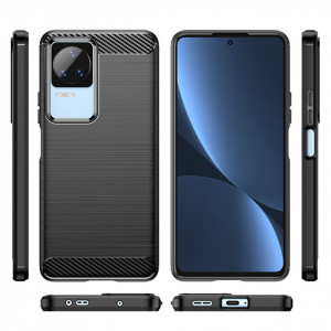 Силиконов гръб Carbon - Xiaomi Poco F4 черен - Img 2