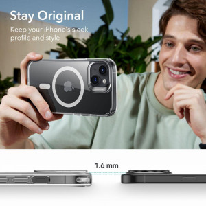 Силиконов гръб ESR Classic Hybrid Halolock MagSafe - iPhone 15 прозрачен - Img 13