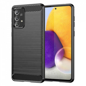 Силиконов гръб FORCELL Carbon - Samsung Galaxy A72 черен - Img 1