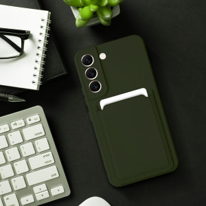 Силиконов гръб FORCELL Card с портфейл за документи - Xiaomi Redmi 9A / 9AT зелен - Img 4