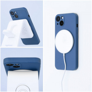 Силиконов гръб Silicone Mag Cover - iPhone 12 Pro Max син - Img 4