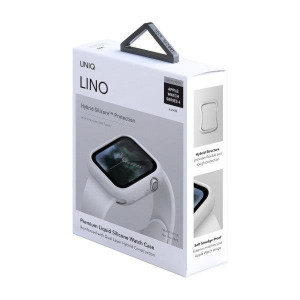 Силиконов калъф за корпус UNIQ Lino - Apple Watch 44mm Series 5 / 44mm Series 4 гълъбовобял - Img 10
