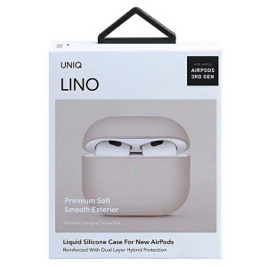 Силиконов калъф за слушалки UNIQ Lino - AirPods 3 розов - Img 7