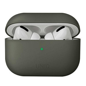 Силиконов калъф за слушалки UNIQ Lino - AirPods Pro сив - Img 1