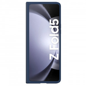 Силиконов калъф с подвижно покритие за камерата NILLKIN CamShield Silky Silicone - Samsung Galaxy Z Fold5 тъмносин - Img 4