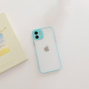 Силиконов полупрозрачен гръб Milky - iPhone 12 син - Img 2