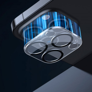 Стъклен протектор за камера с пълно покритие JOYROOM Mirror - iPhone 14 Pro / 14 Pro Max (JR-LJ3) - Img 7