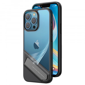 Твърд гръб с гел рамка и стойка UGREEN Fusion - iPhone 13 Pro черен - Img 19