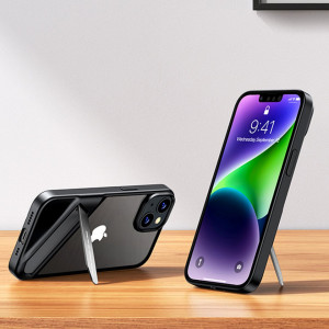 Твърд гръб с гел рамка и стойка UGREEN Kickstand - iPhone 14 Plus черен - Img 8