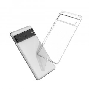 Тънък силиконов гръб 0.5mm - Google Pixel 7a прозрачен - Img 3