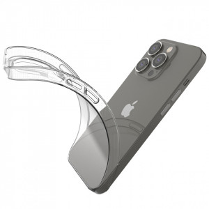 Тънък силиконов гръб 0.5mm - iPhone 14 Pro прозрачен - Img 8