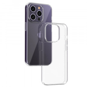 Тънък силиконов гръб 0.5mm - iPhone 15 Pro прозрачен - Img 2