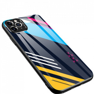 Цветен стъклен гръб с покритие за камерата - iPhone 11 Pro Max модел 2 - Img 1