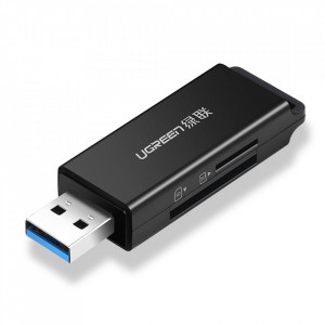 Четец за карти памет UGREEN SD / micro SD към USB 3.0 (CM104) черен - Img 1