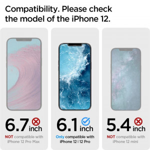 2 бр. закален стъклен протектор SPIGEN TR Ez Fit с инструмент за поставяне - iPhone 12 / 12 Pro - Img 14