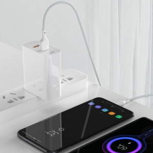 2 бр. кабел за зареждане и данни BASEUS USB Typpe A към USB Type C с бързо зареждане Power Delivery 40W 5A 1.5 m бял (TZCATZJ-02) - Img 10