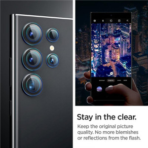 2 бр. протектор за камера SPIGEN Optik TR Ez Fit - Samsung Galaxy S24 Ultra с черна рамка - Img 9