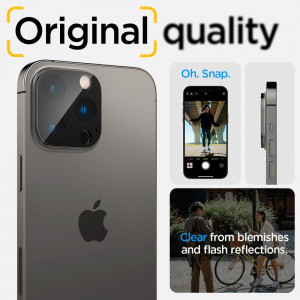 2 бр. протектор за камера SPIGEN Optik TR - iPhone 14 Pro / 14 Pro Max с черна рамка - Img 11