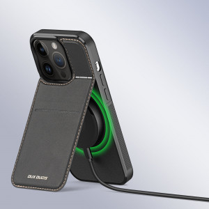 3 в 1 гръб със стойка и слот за карти Dux Ducis Rafi MagSafe със система против кражба - iPhone 13 Pro черен - Img 9