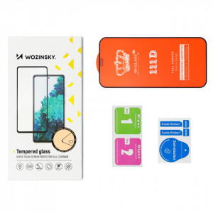 5D Full Glue закален стъклен протектор с пълно покритие WOZINSKY съвместим с гръб - Moto g71 5G с черна рамка - Img 5