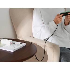 90° кабел за зареждане и данни BASEUS MVP 2 USB Type C към Lightning с бързо зареждане 20W 1m черен / червен - Img 12