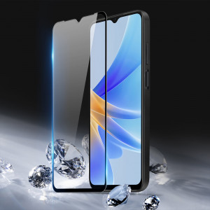 9D закален стъклен протектор с пълно покритие DUX DUCIS - OPPO A17 с черна рамка - Img 5