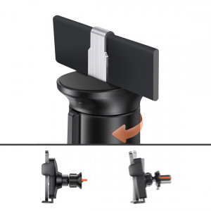 Baseus Wisdom induction charger car phone holder on the grill черен (CGZX000001) - Img 11