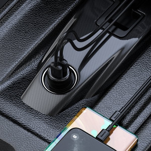 Bluetooth FM трансмитер за кола BASEUS S-16 със зарядно (Overseas edition) черен - Img 6