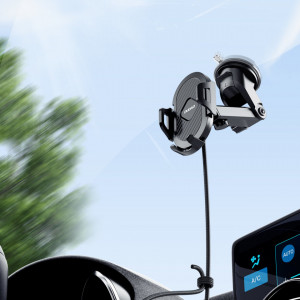 Dudao Telescopic Gravity Car Windshield Mount Holder черен (new F2S черен) - Img 6