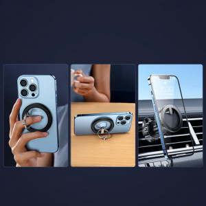 Joyroom kit multifunctional magnetic стойка за кола ring phone support черен (JR-ZS294) - Img 5